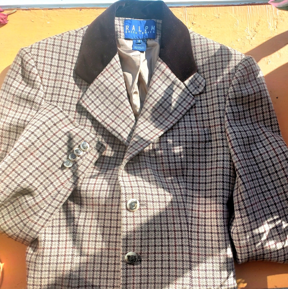 VTG Ralph Lauren Checked 100% Wool Jacket